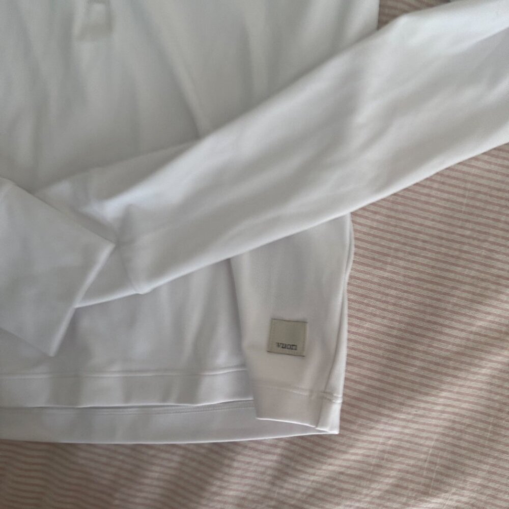 Vuori Studio 1/2 Cropped White Half Zip XS - Picture 2 of 4